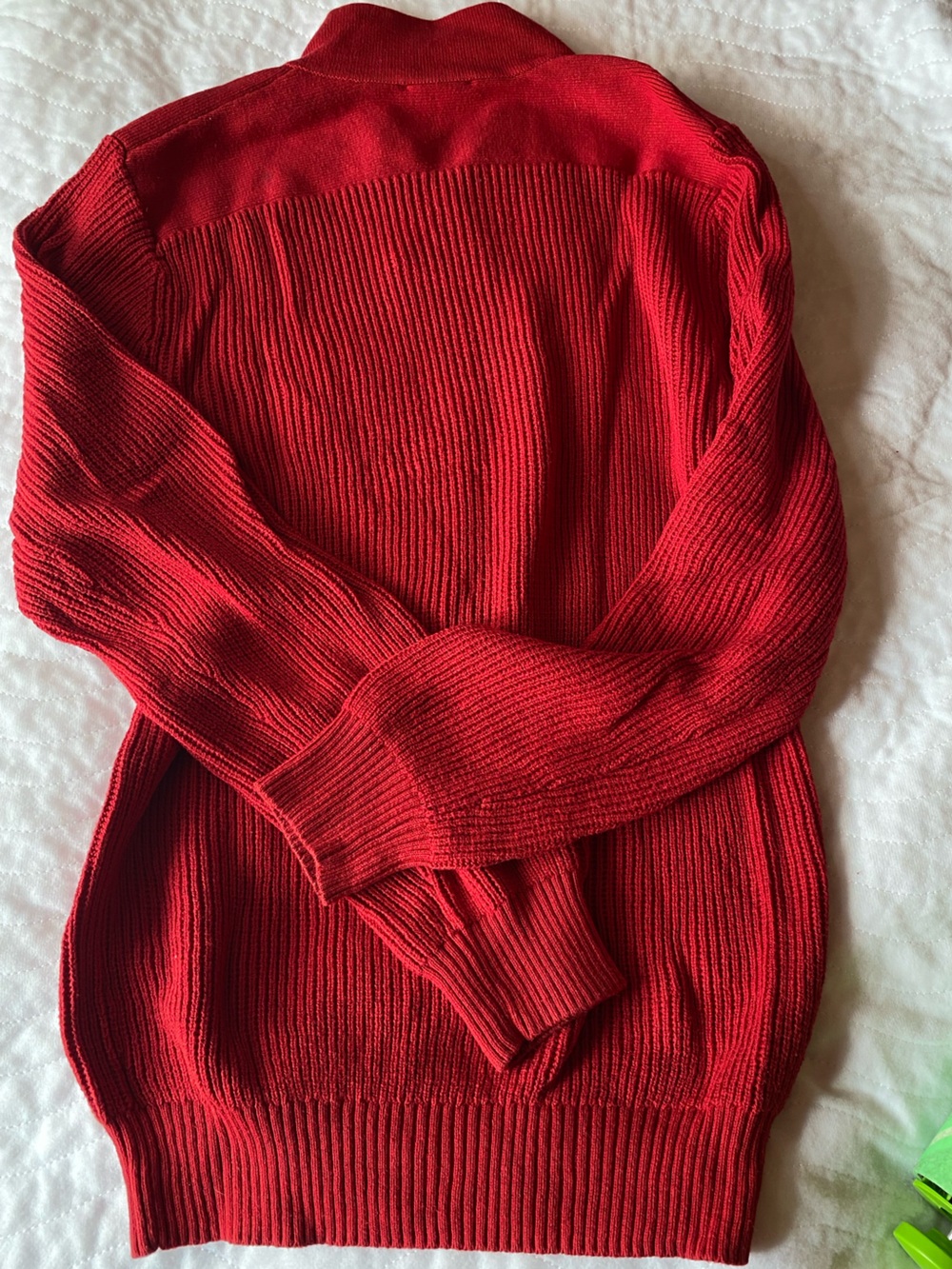 Express Bright Red Ribbed Sweater - Picture 4 of 4